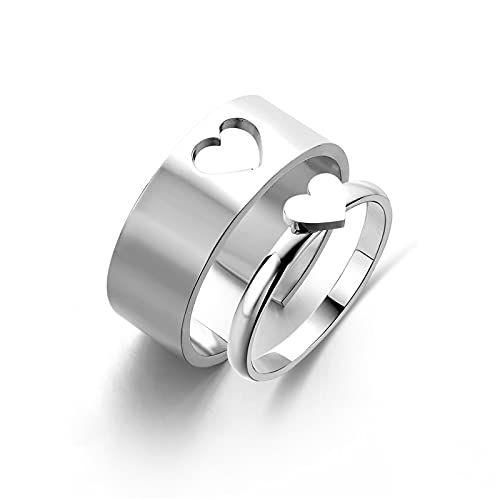 Adorable Silver Plated Couple Rings