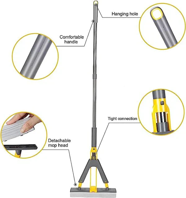 Multi-Purpose Foldable Floor Cleaning Squeeze Mop Wiper-1