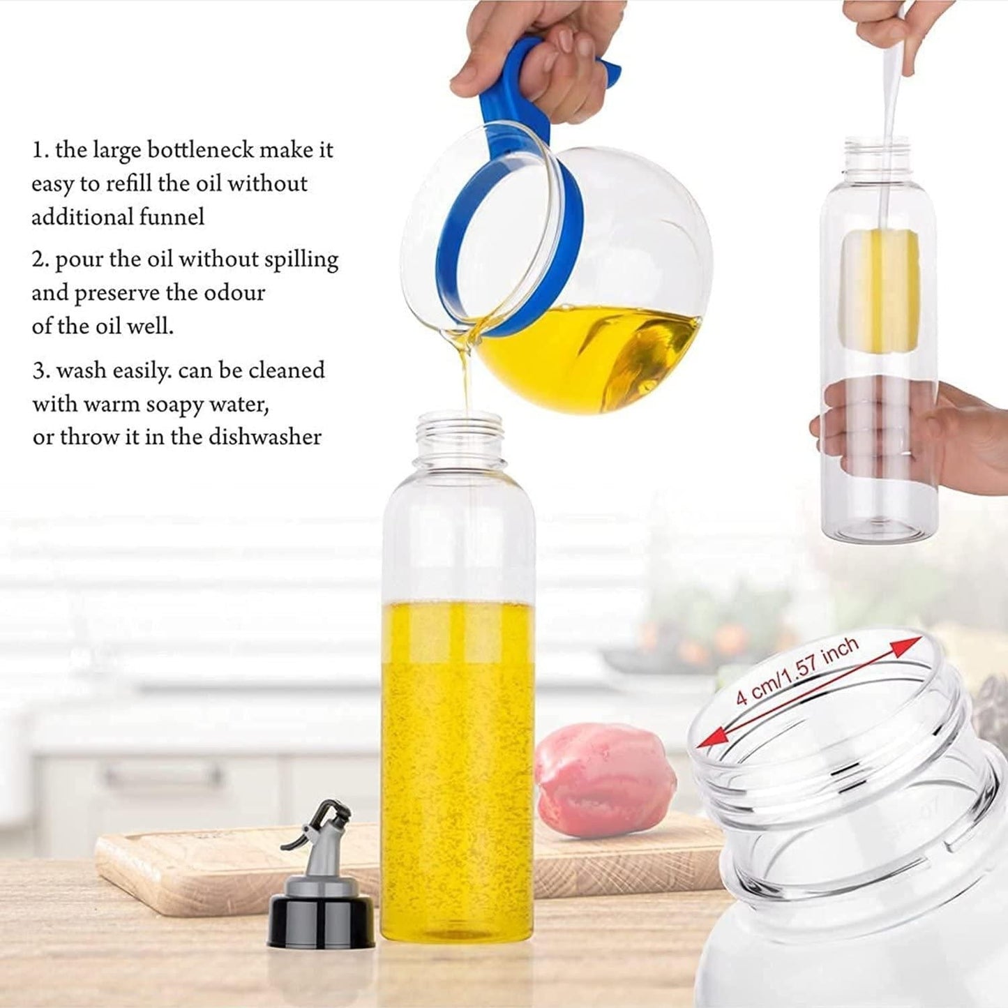 Unbreakable Food-Grade Plastic Oil Dispenser