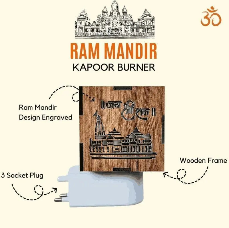 3 IN 1 Ayodhya Ram Mandir Electric Aroma Burner & Night lamp