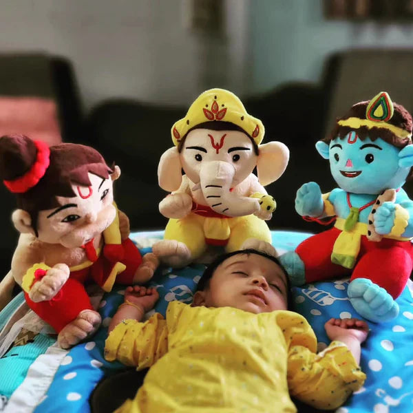 Baby Krishna, Baby Ganesha & Baby Hanuman (Pack of 3)