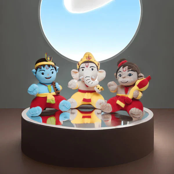 Baby Krishna, Baby Ganesha & Baby Hanuman (Pack of 3)