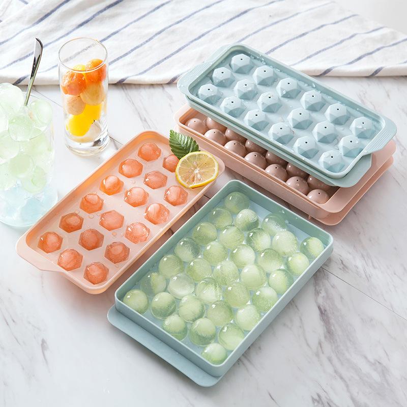 ROUND ICE CUBE TRAY BALL MAKER MOLD FOR FREEZER