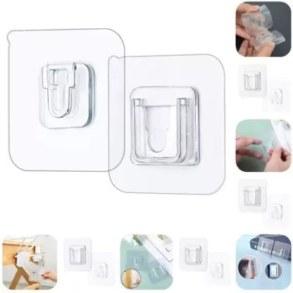 DOUBLE SIDED ADHESIVE WALL HOOK (Pack of 10)