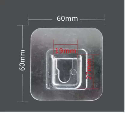 DOUBLE SIDED ADHESIVE WALL HOOK (Pack of 10)