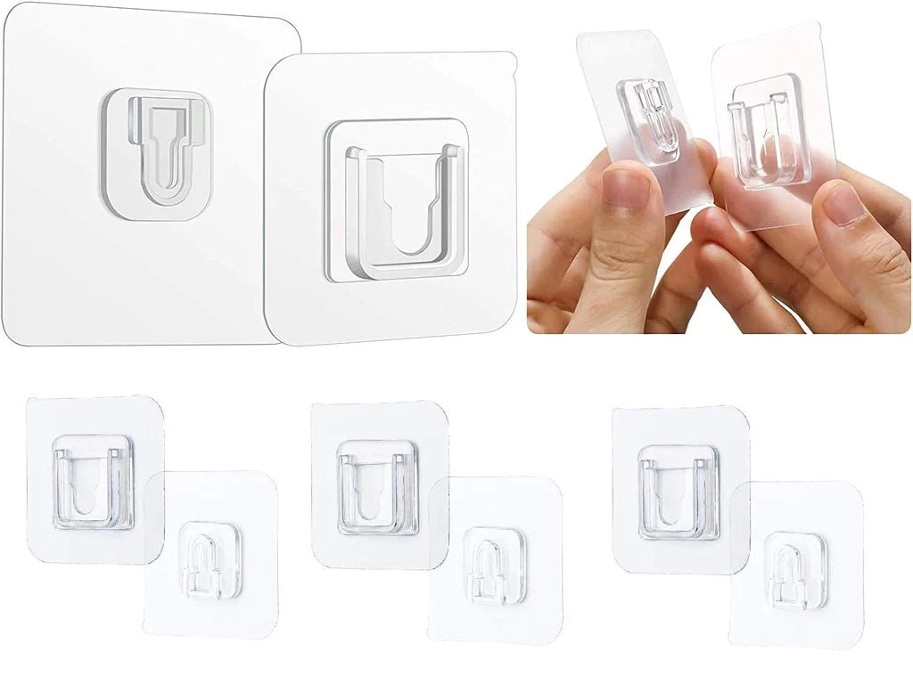 DOUBLE SIDED ADHESIVE WALL HOOK (Pack of 10)