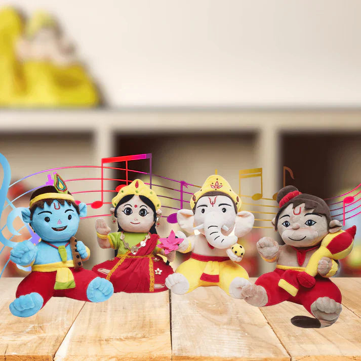 Baby Krishna, Devi Lakshmi, Baby Ganesha & Baby Hanuman (Pack of 4)