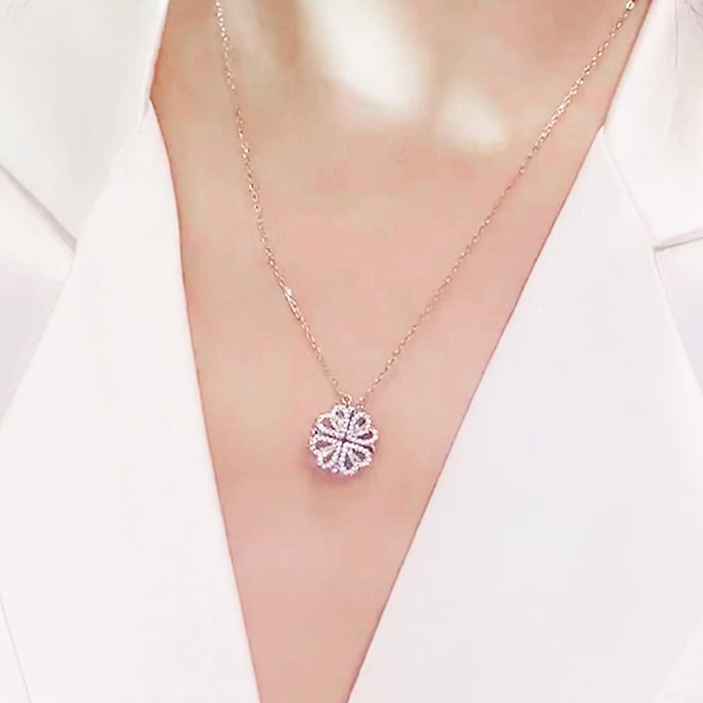 Elegant American Diamond Pendant With Chain