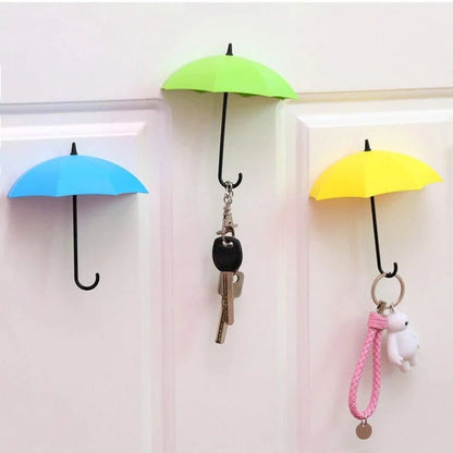 Multipurpose Umbrella Key Hat Wall Holder Hanger ( Pack of 3 )