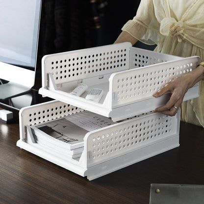 Foldable Stackable Drawer Storage Baskets