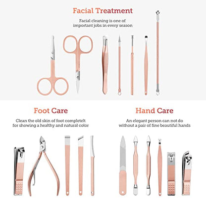 Beauté Secrets Manicure Kit, pedicure tools for feet, Nail Clipper, Manicure