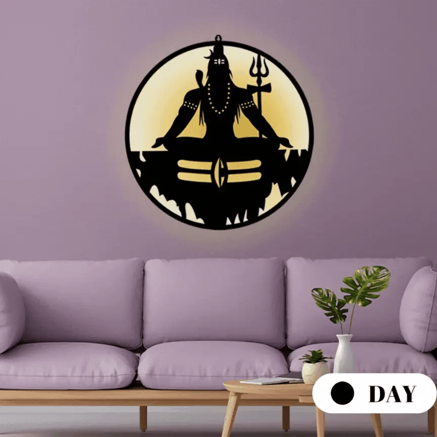 Mahadev-Shiv Ji LED Wall Decor Light