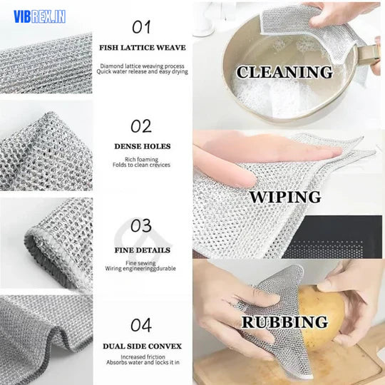 Multifunctional Non Scratch Dish Wash Cloth