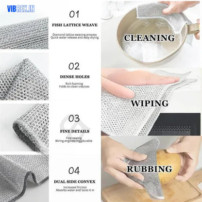 Multifunctional Non Scratch Dish Wash Cloth