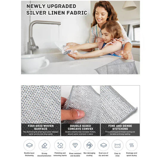 Multifunctional Non Scratch Dish Wash Cloth