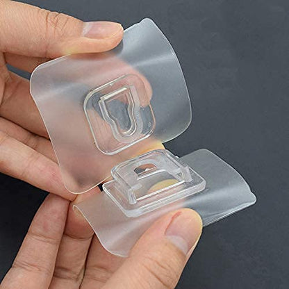 DOUBLE SIDED ADHESIVE WALL HOOK (Pack of 10)