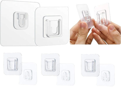DOUBLE SIDED ADHESIVE WALL HOOK (Pack of 10)